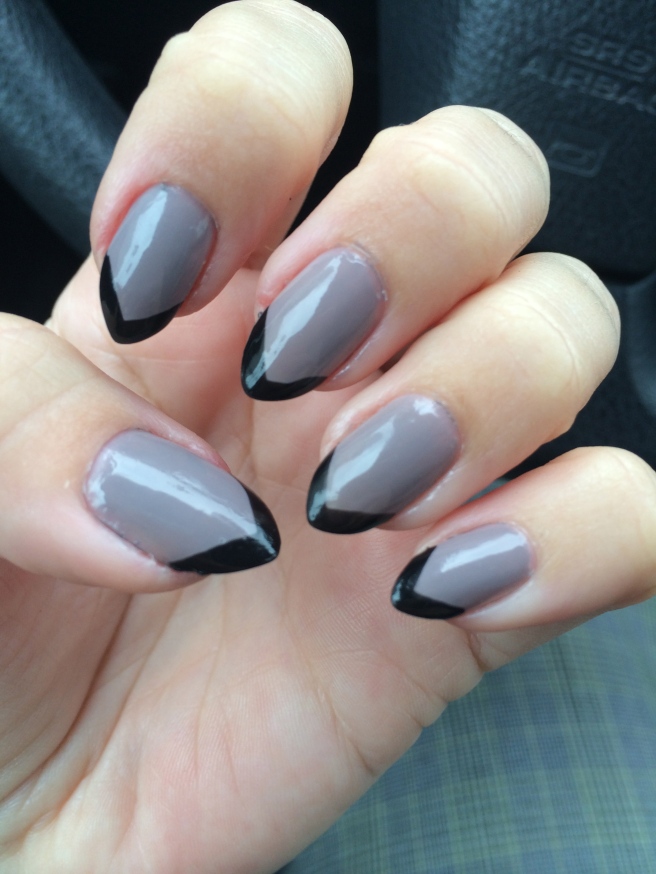 Grey with Black Tips